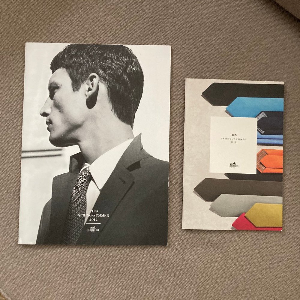 2 Vintage Hermès Cravate Hermes Tie Catalogs Spring Summer 2012 & 2015